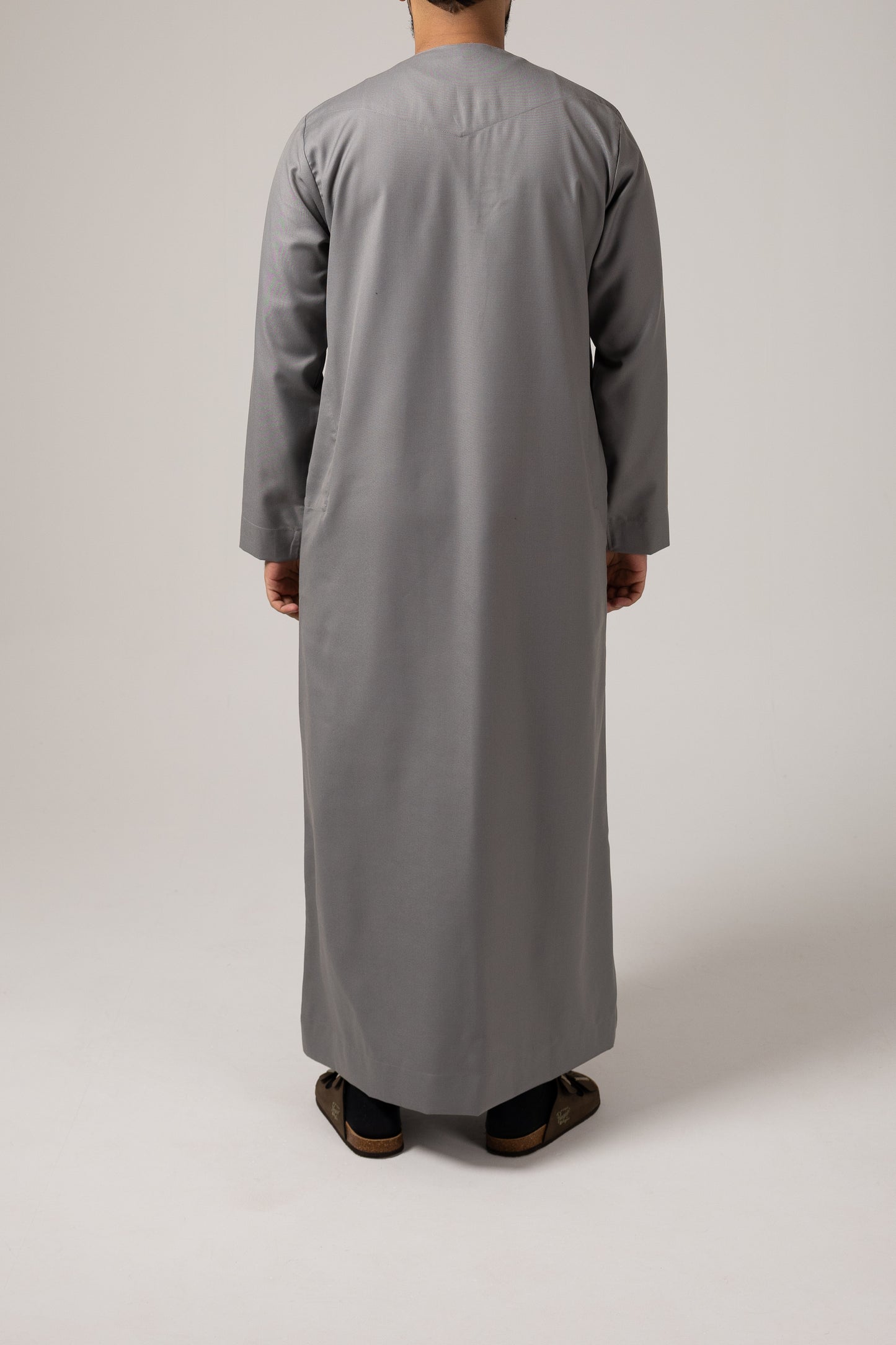 Emirati Winter Grey Thobe Zip Junior