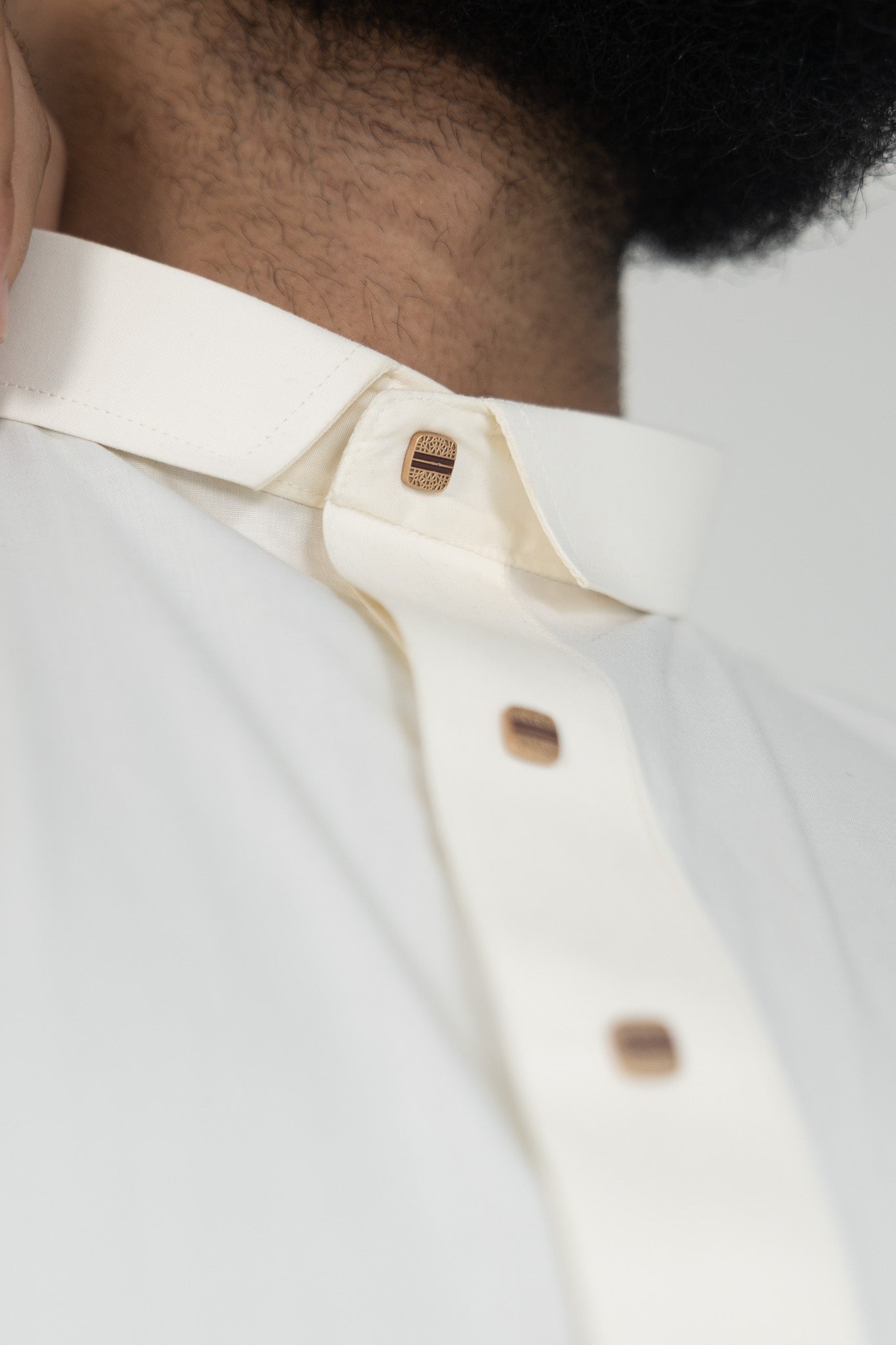 Cream Collar thobe