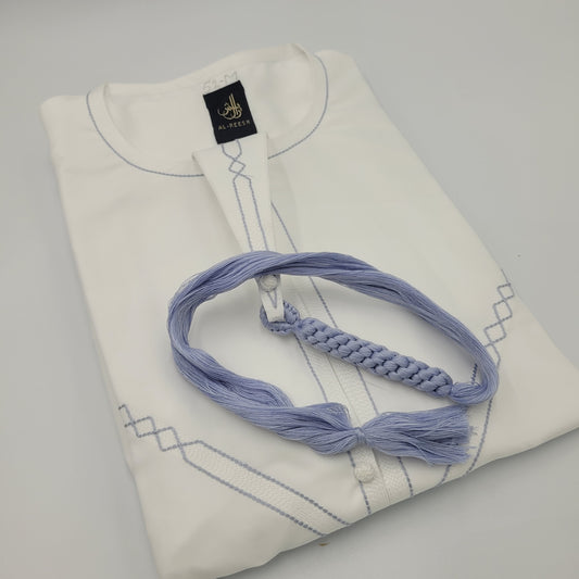 Emirati embroidred thobe blue