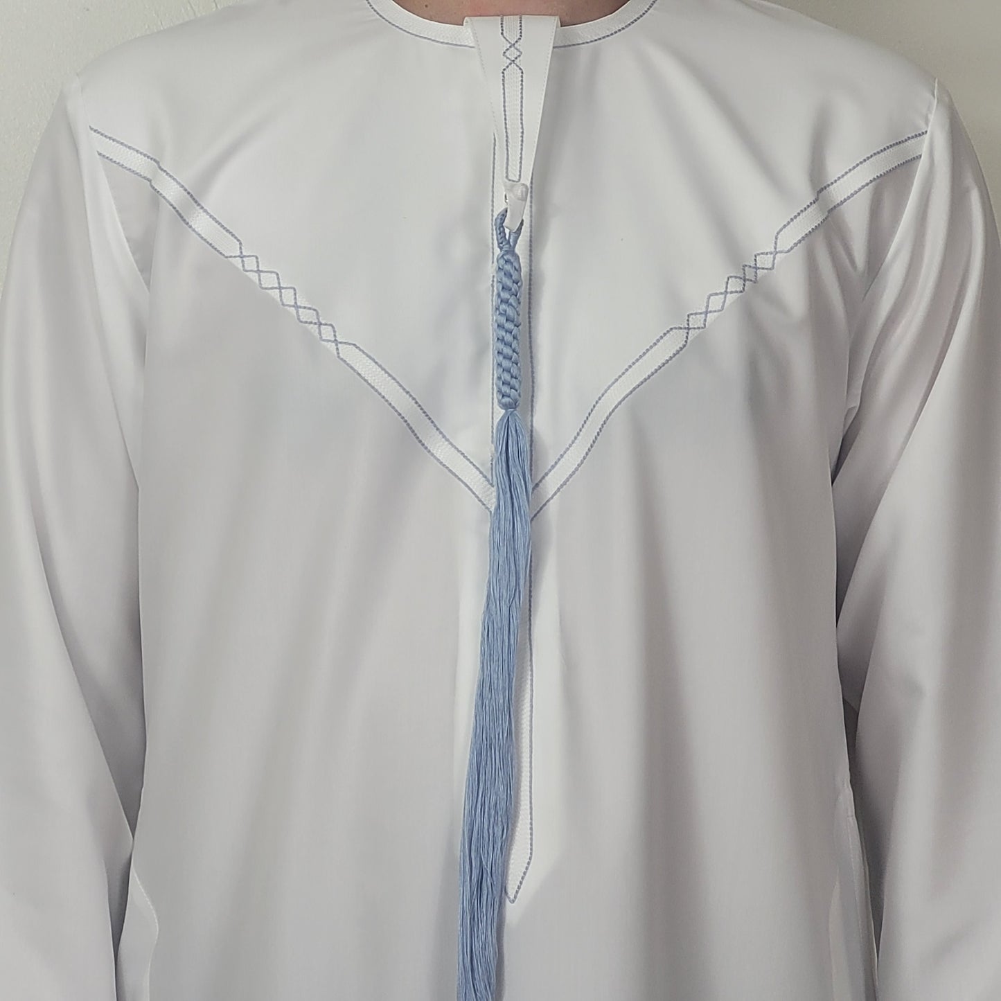 Emirati embroidred thobe blue