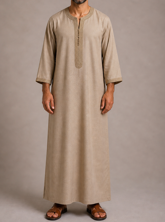 Morrocan Line Beige Gandoura