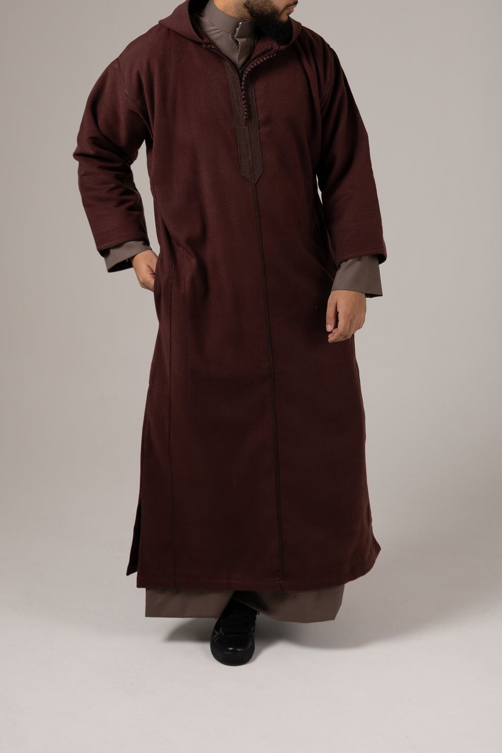Morrocan Winter Maroon Djellaba