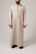 Heritage Ember – Beige Thobe with Burnt Orange Embroidery Junior