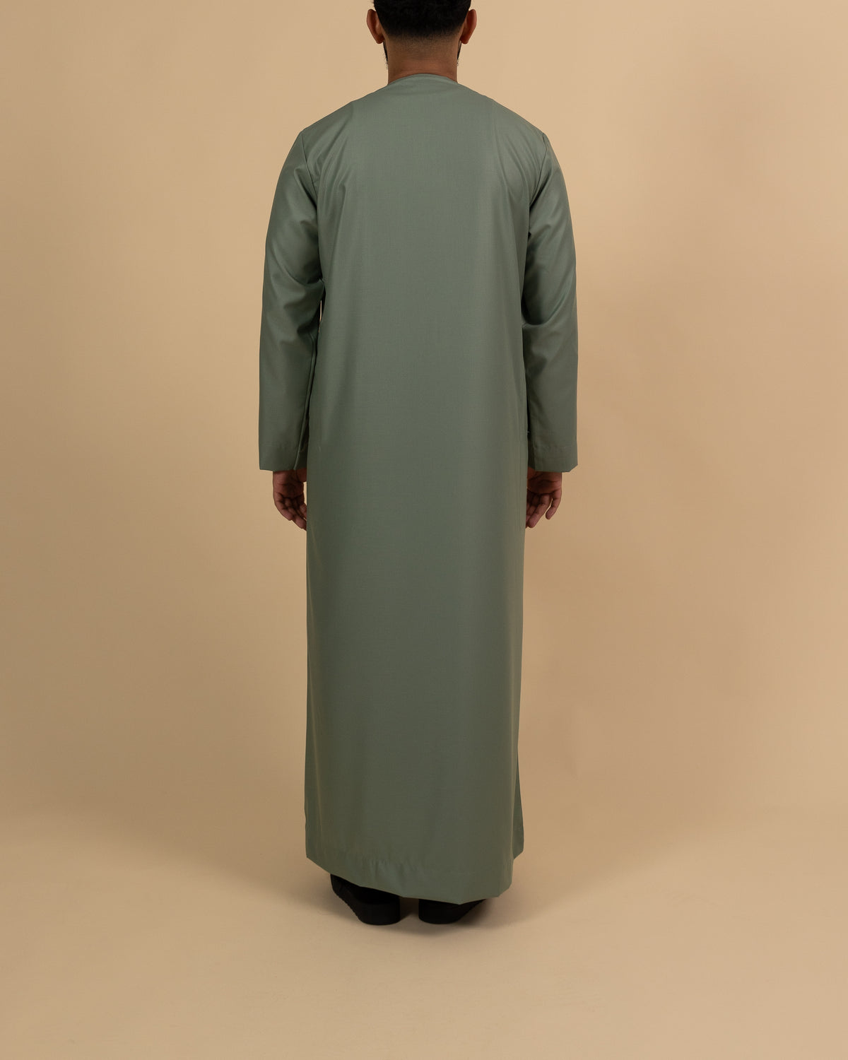 Mint Green Thobe with Front Embroidery
