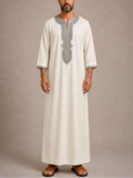 Morrocan Cream/Grey Gabardine Gandoura