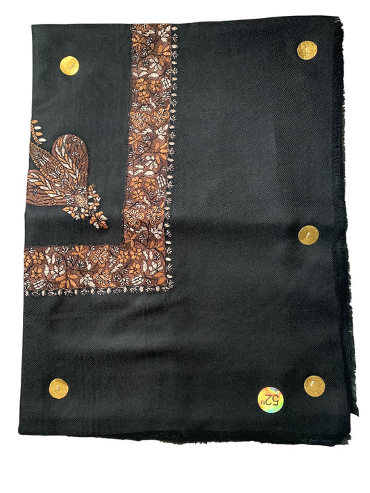 Black embroidered Scarf/Shemagh