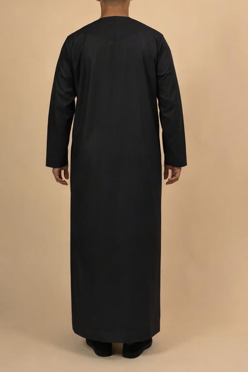Emirati Black Zip Thobe