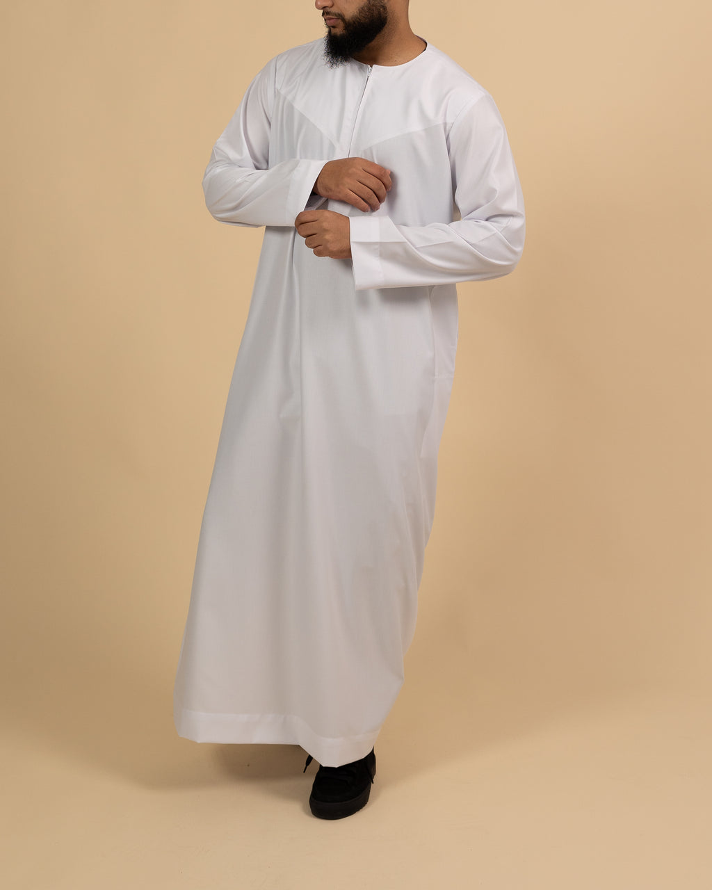 Emirati White Junior Zip Thobe