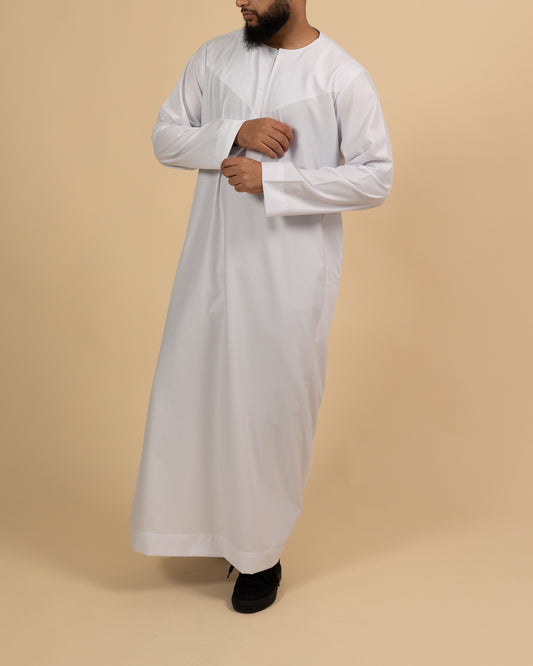 Emirati White Junior Zip Thobe