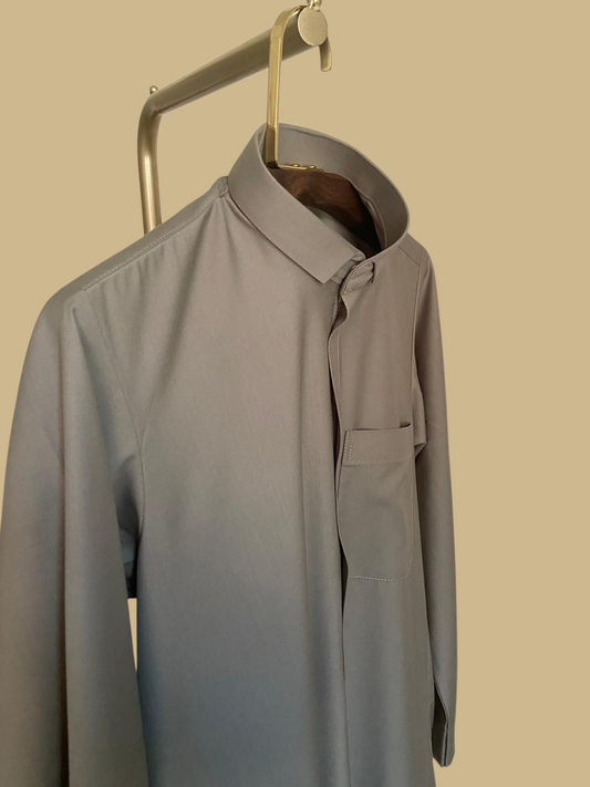 Grey Collar Thobe