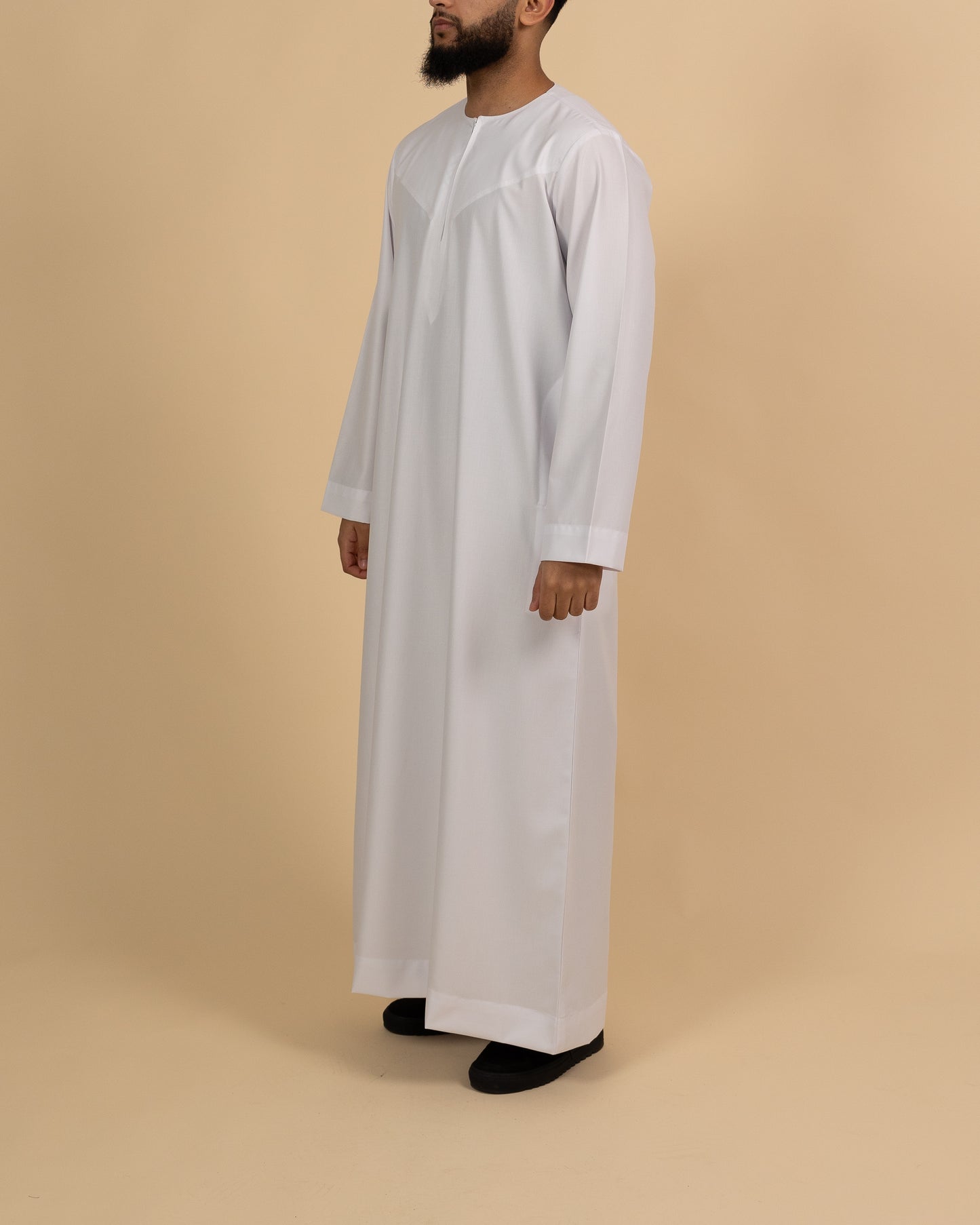 Emirati White Zip Thobe
