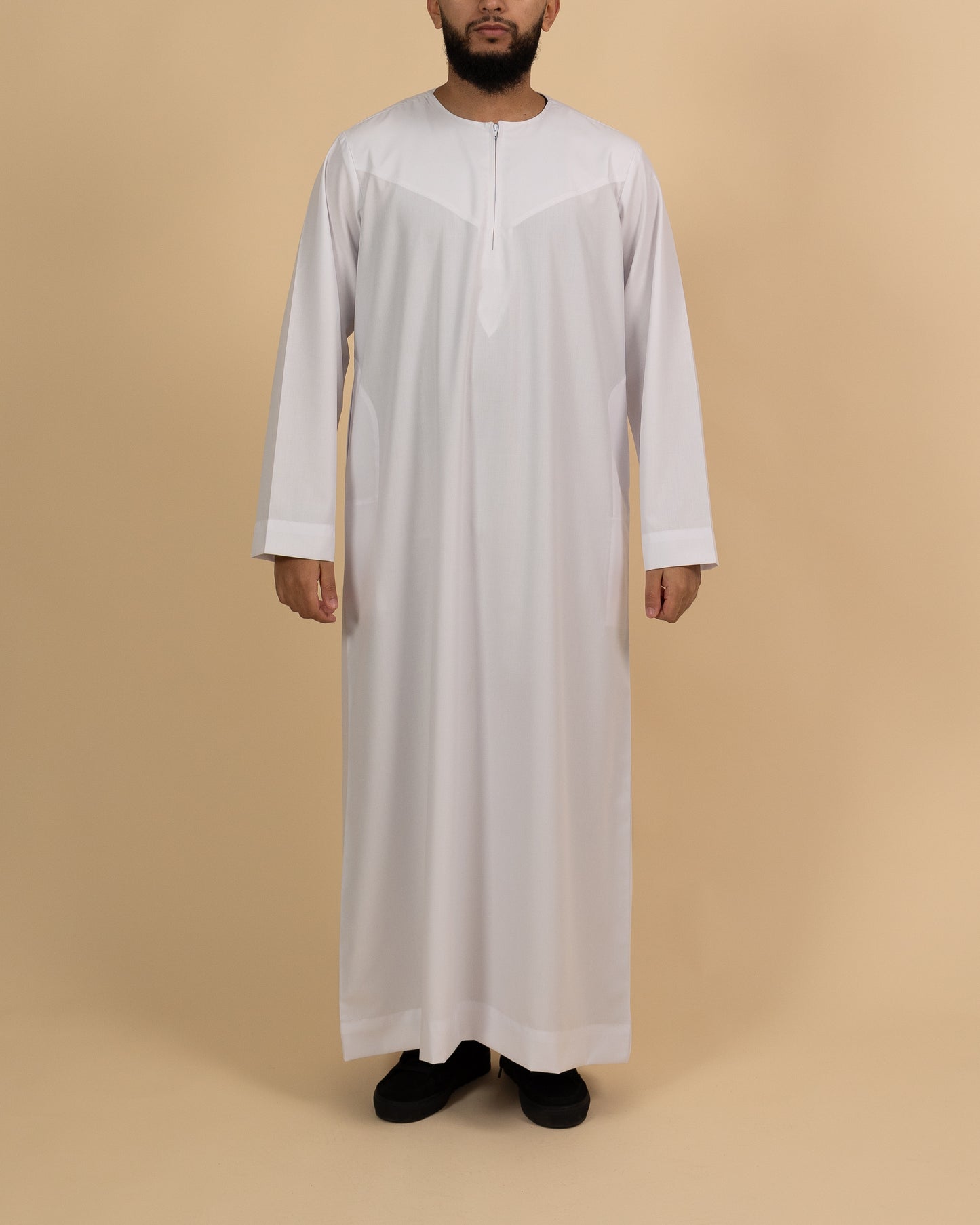Emirati White Zip Thobe