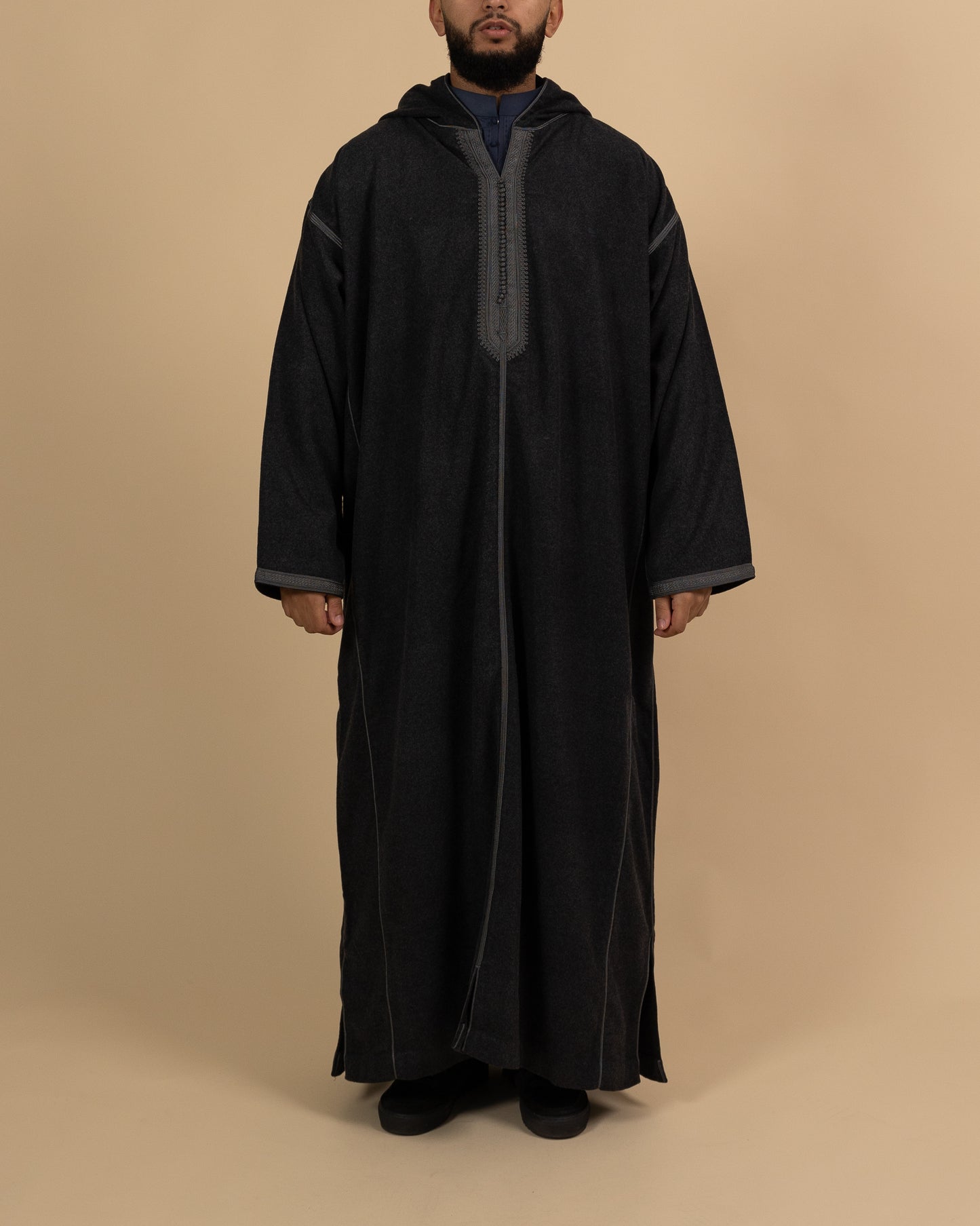 Morrocan Winter Charcoal Djellaba